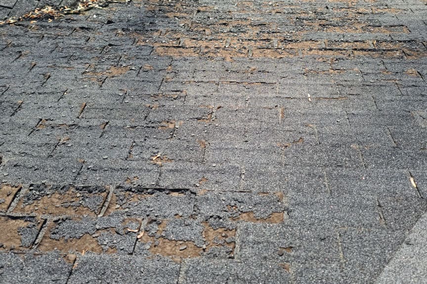 old age damaged roof